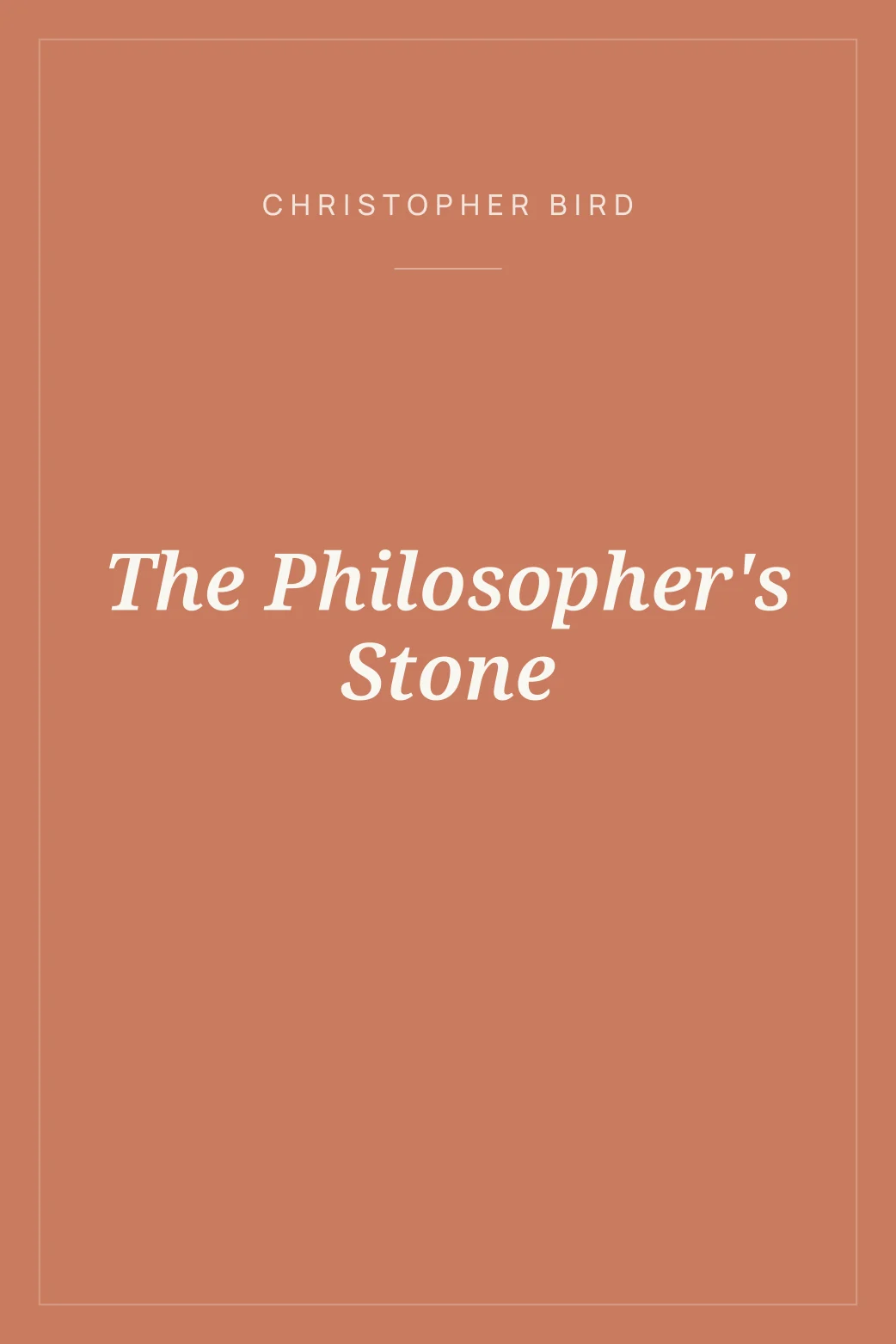 Portada de The Philosopher's Stone
