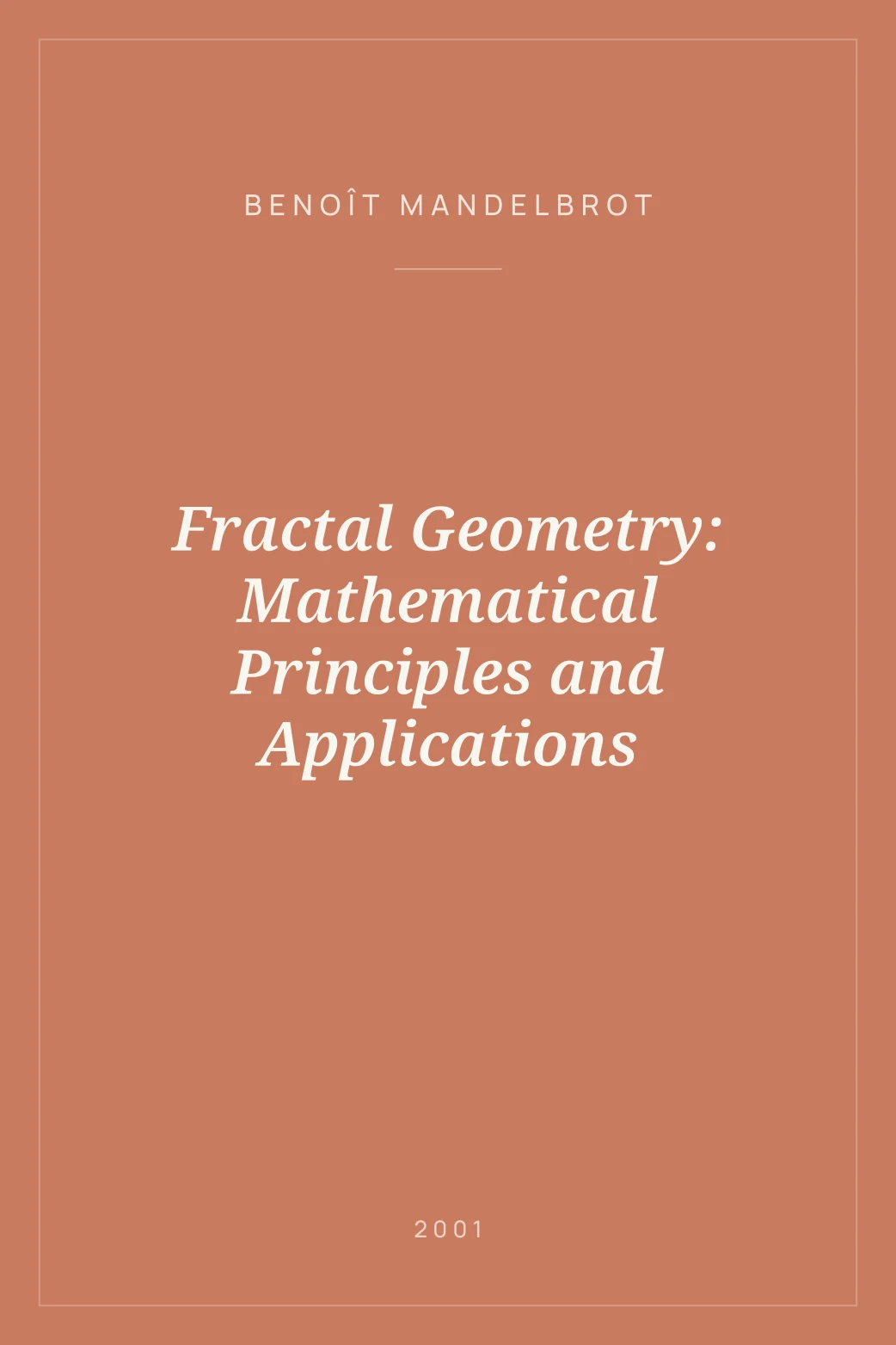 Portada de Fractal Geometry: Mathematical Principles and Applications