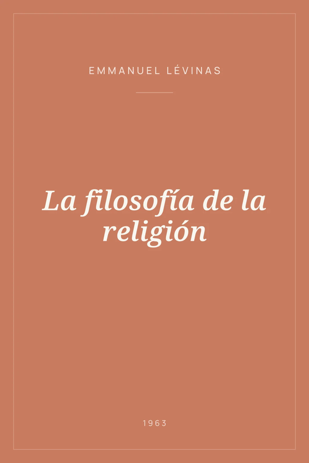 Portada de La filosofía de la religión