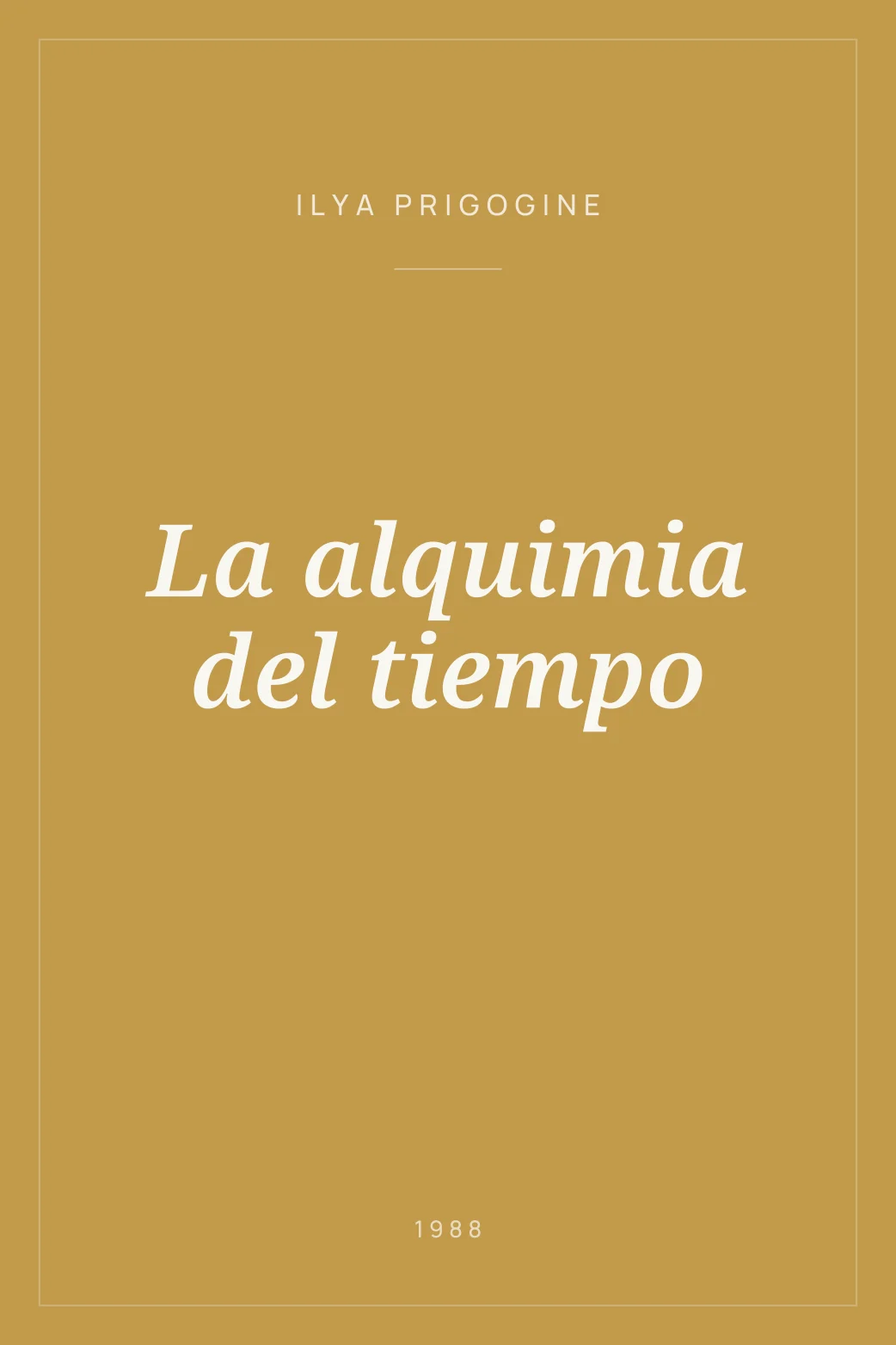 Portada de La alquimia del tiempo