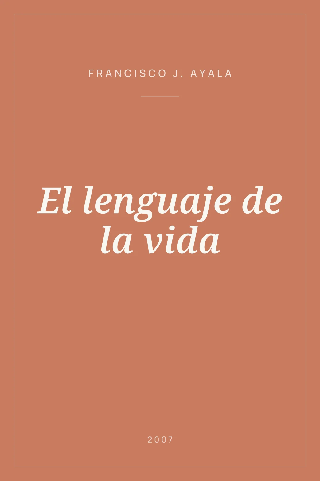 Portada de El lenguaje de la vida