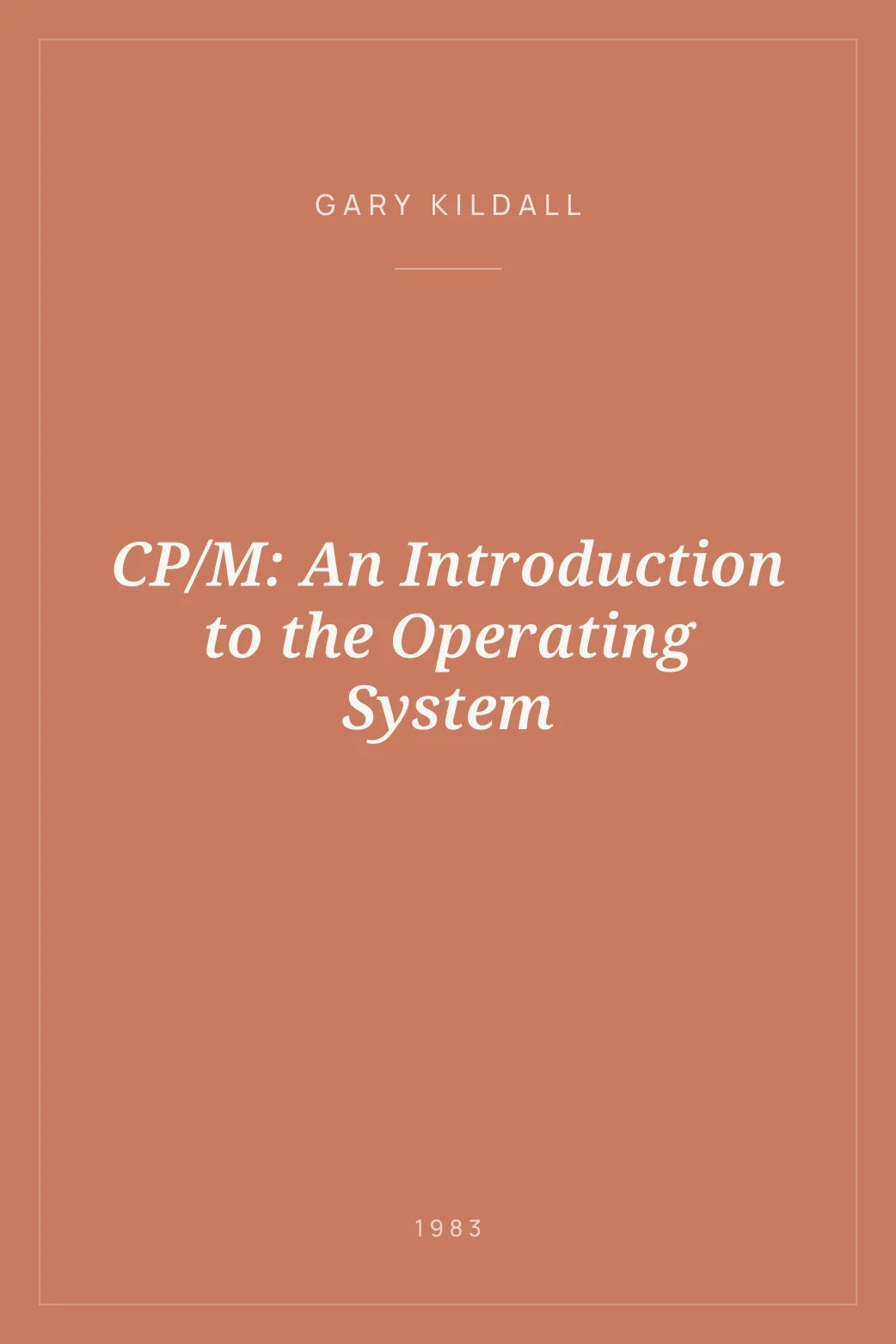 Portada de CP/M: An Introduction to the Operating System
