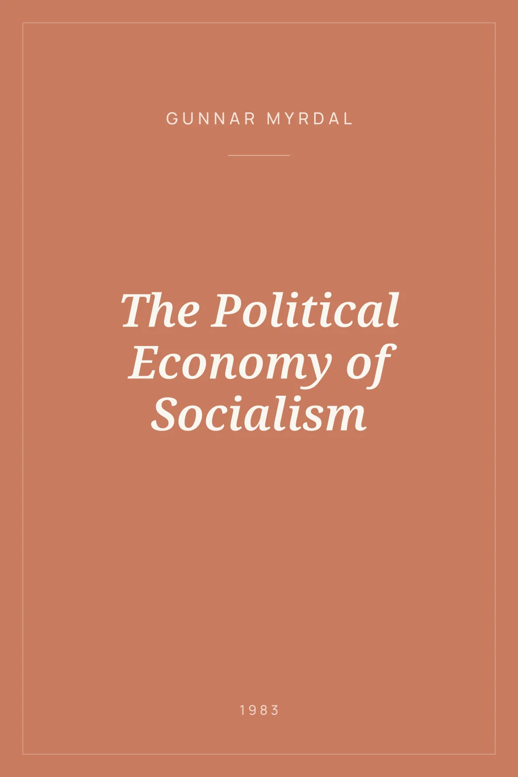 Portada de The Political Economy of Socialism