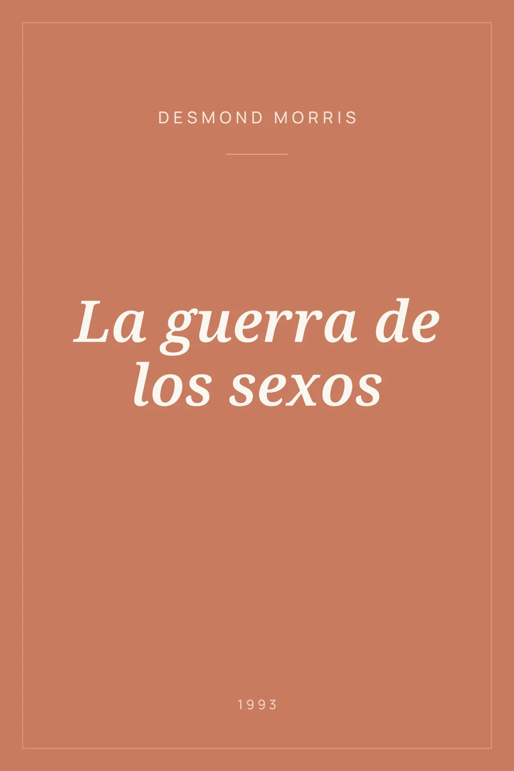 Portada de La guerra de los sexos