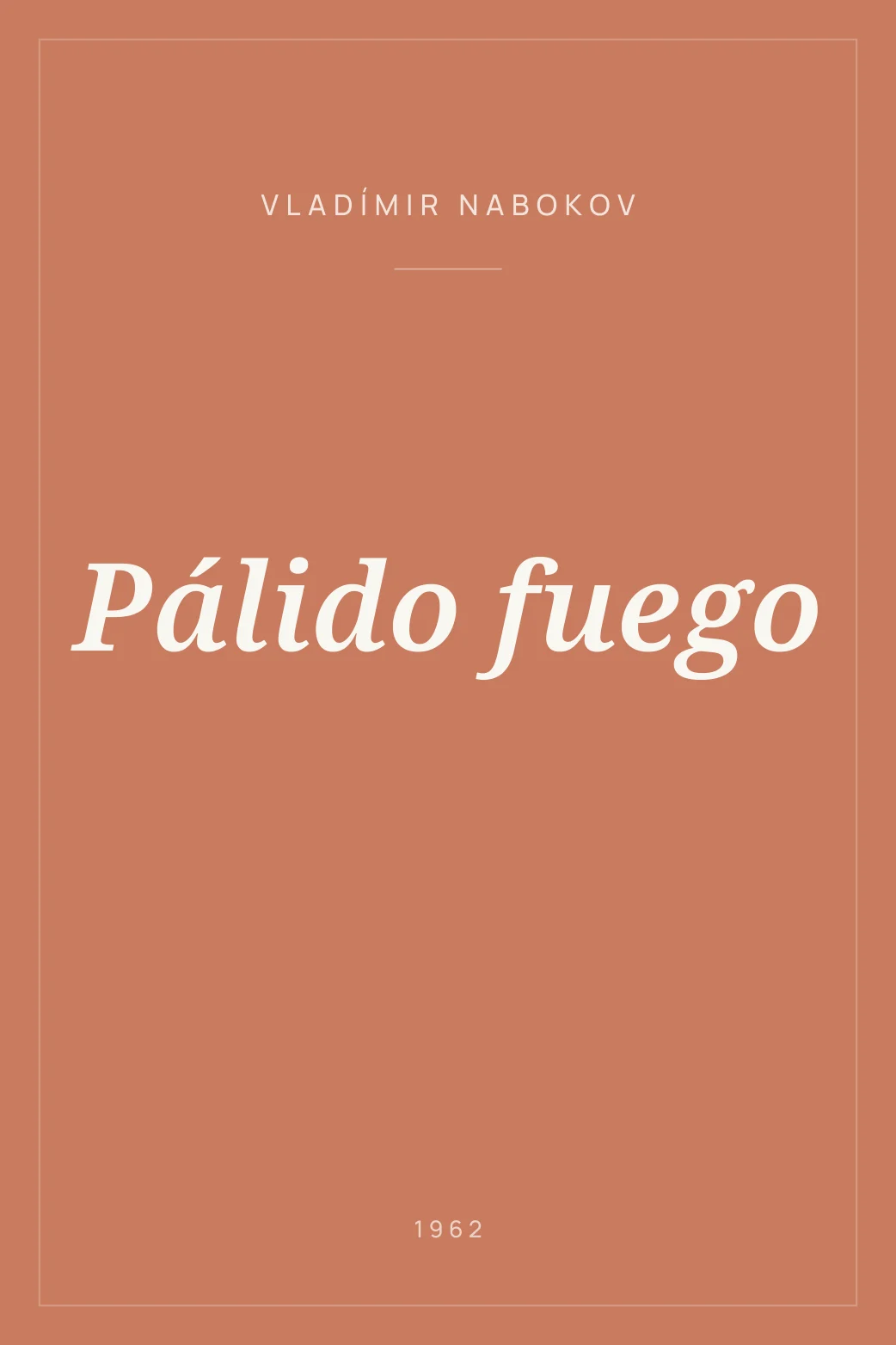 Portada de Pálido fuego