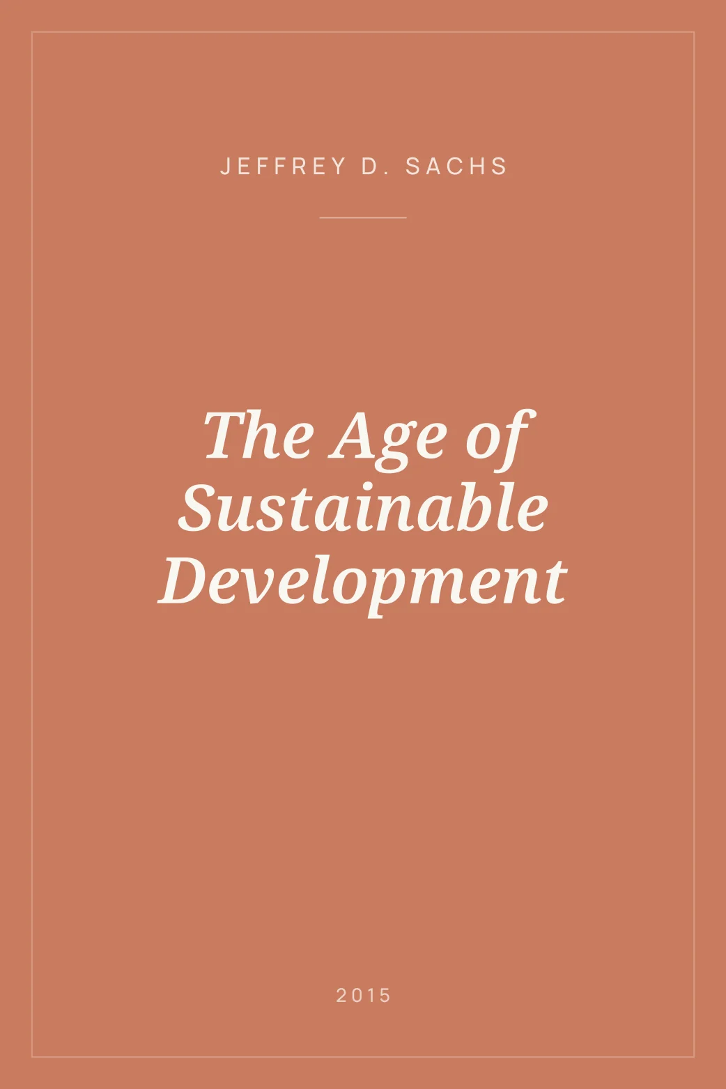 Portada de The Age of Sustainable Development