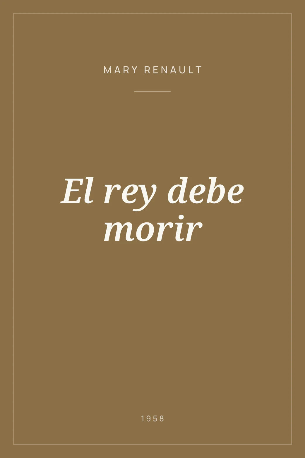 Portada de El rey debe morir