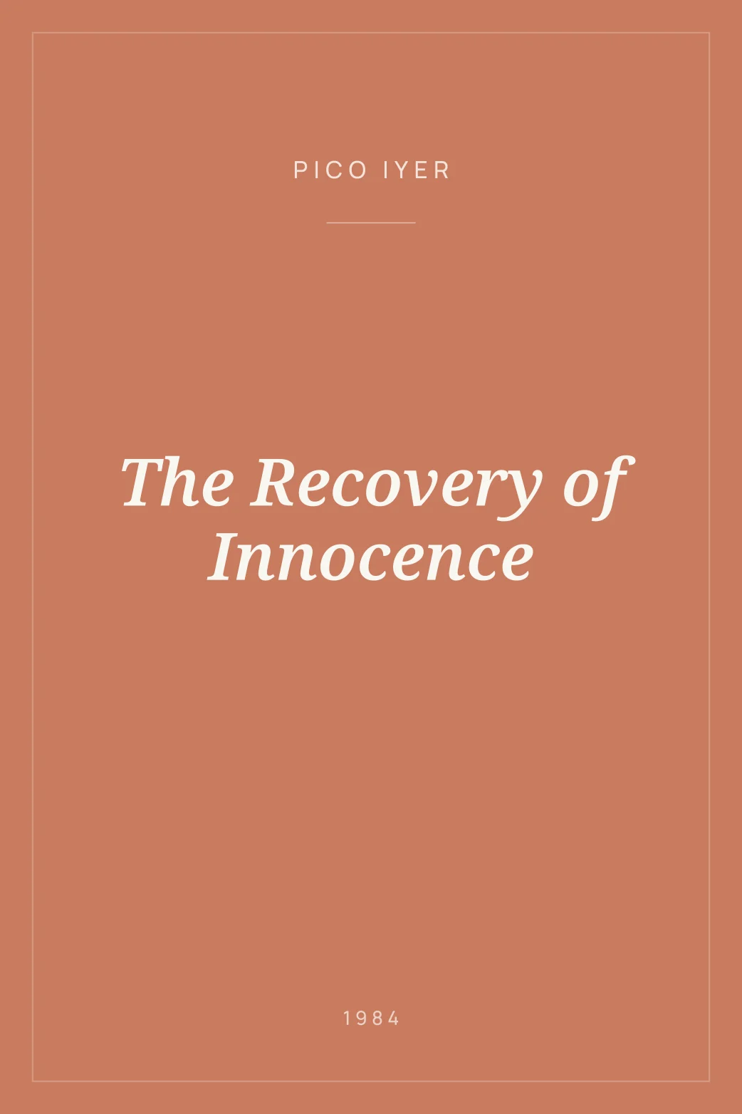 Portada de The Recovery of Innocence