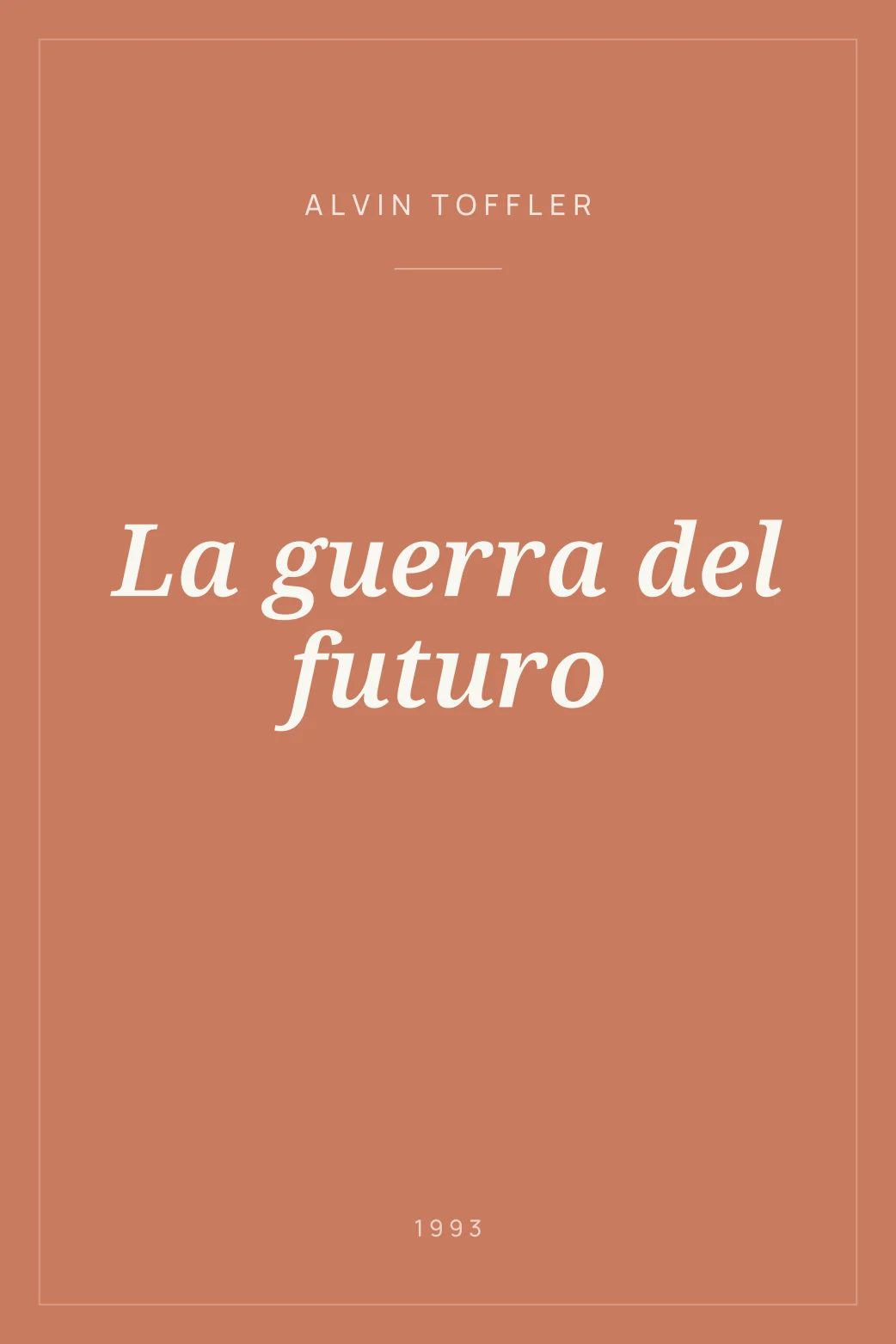 Portada de La guerra del futuro