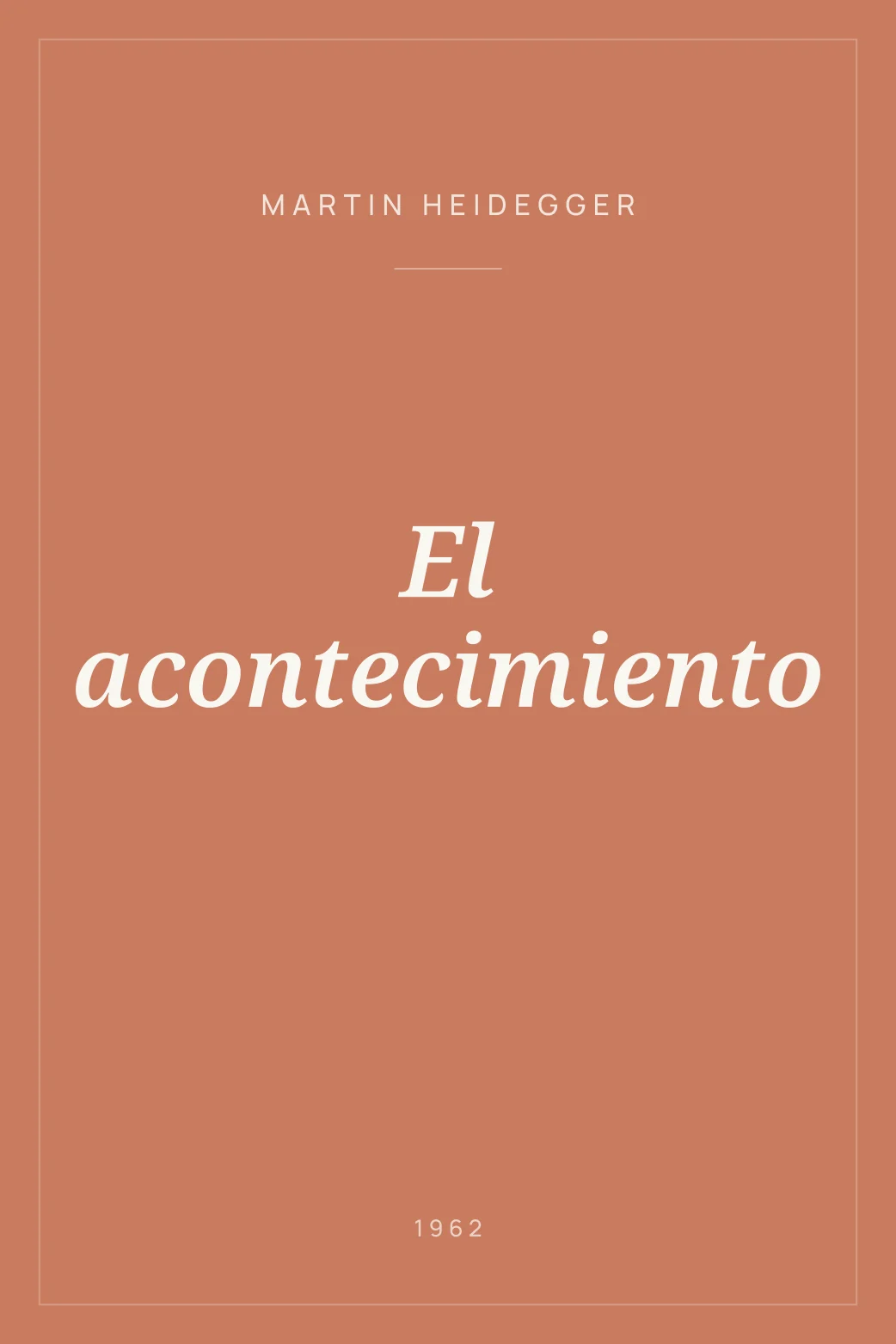 Portada de El acontecimiento