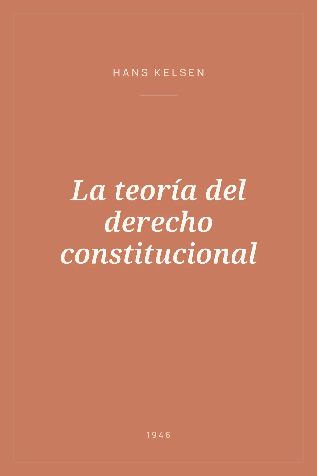Portada de La teoría del derecho constitucional