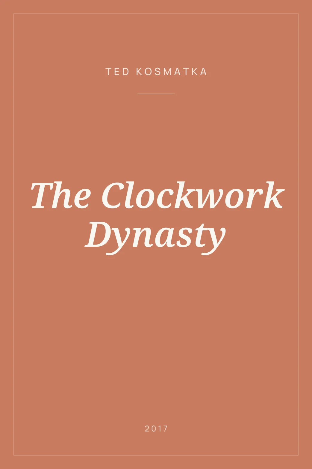 Portada de The Clockwork Dynasty