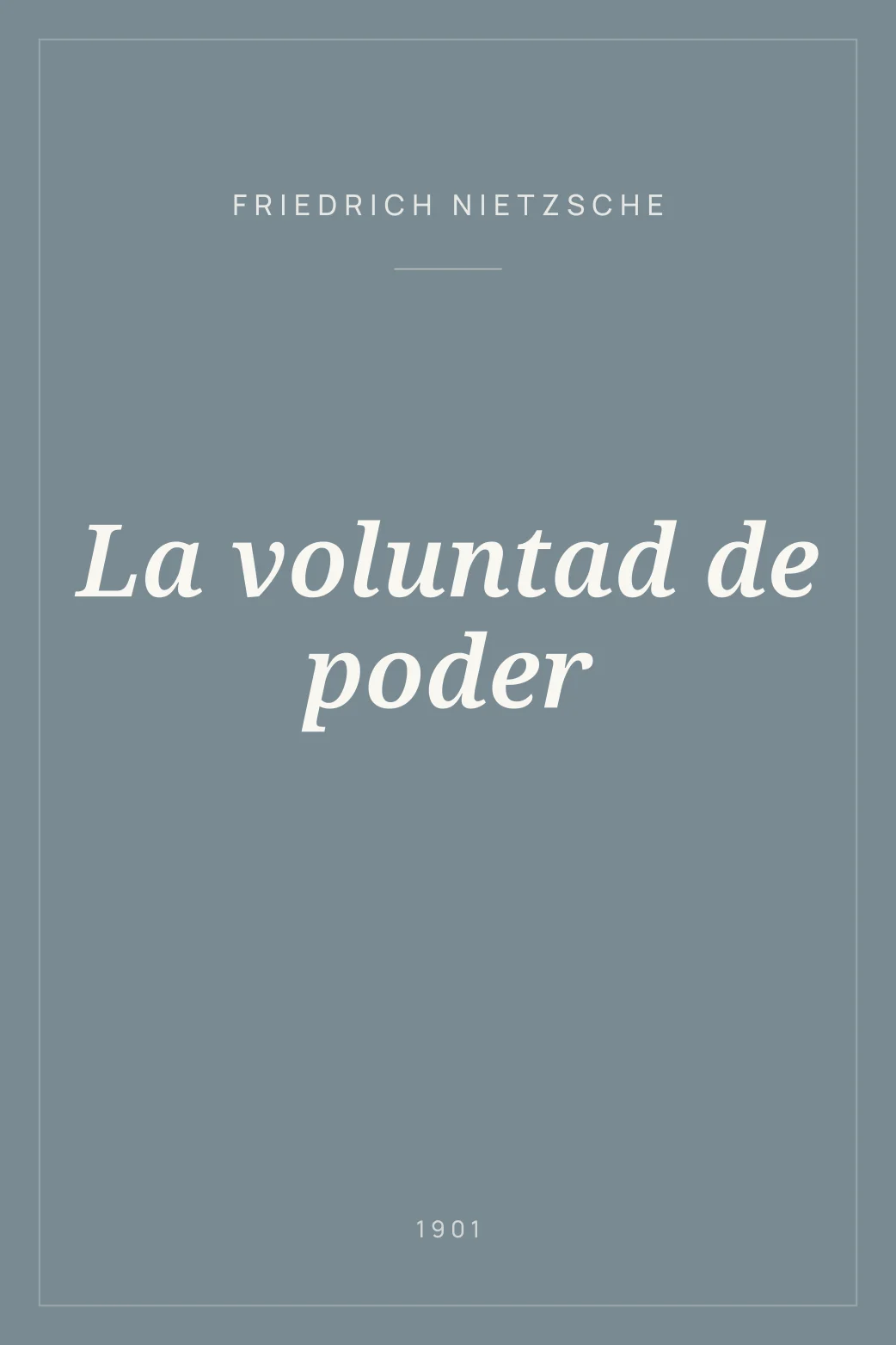 Portada de La voluntad de poder
