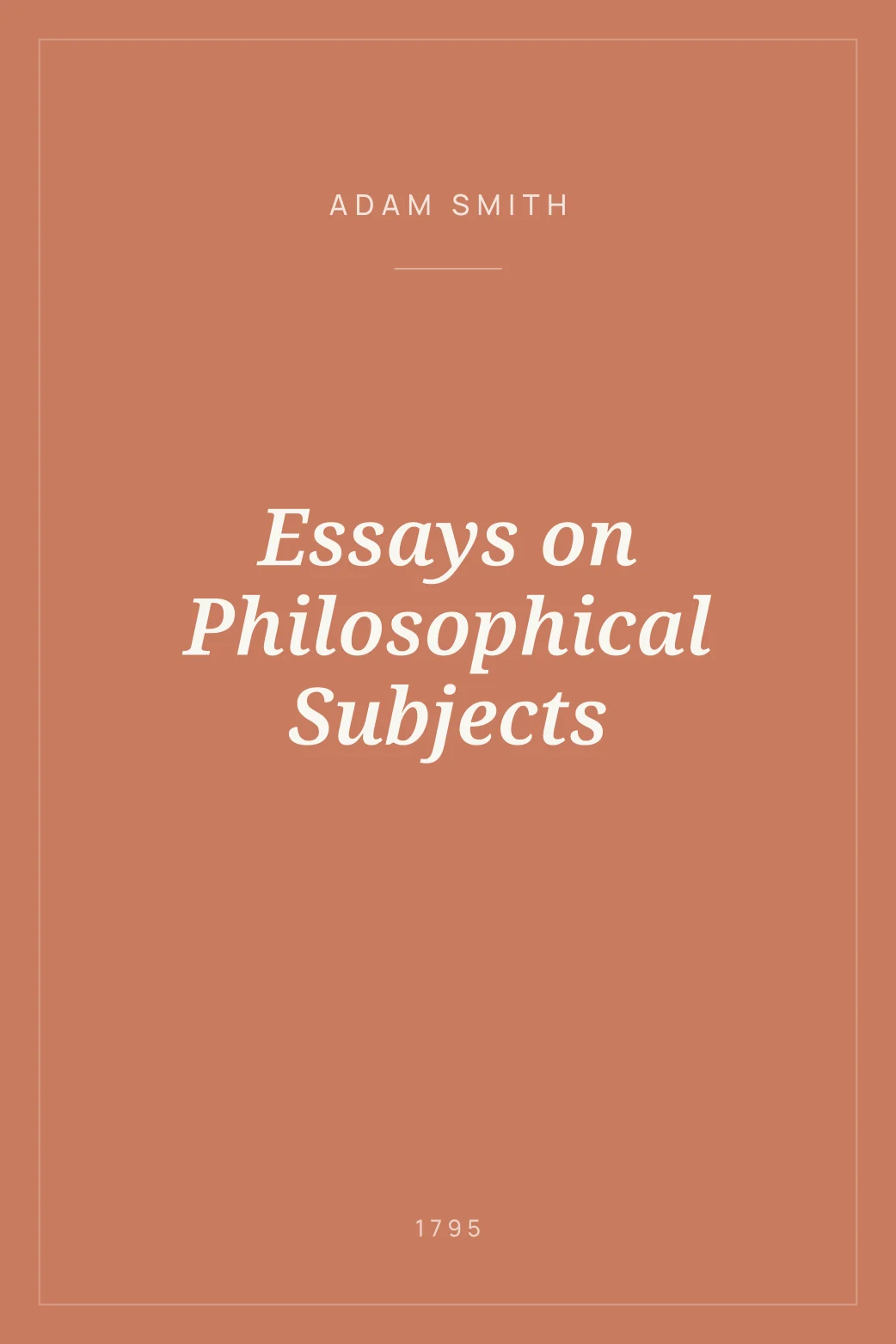 Portada de Essays on Philosophical Subjects
