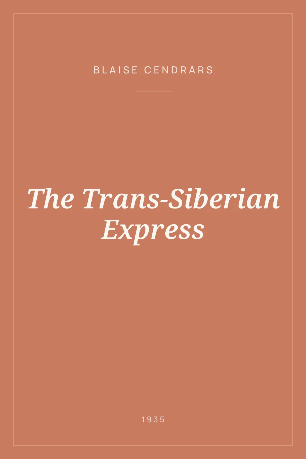 Portada de The Trans-Siberian Express