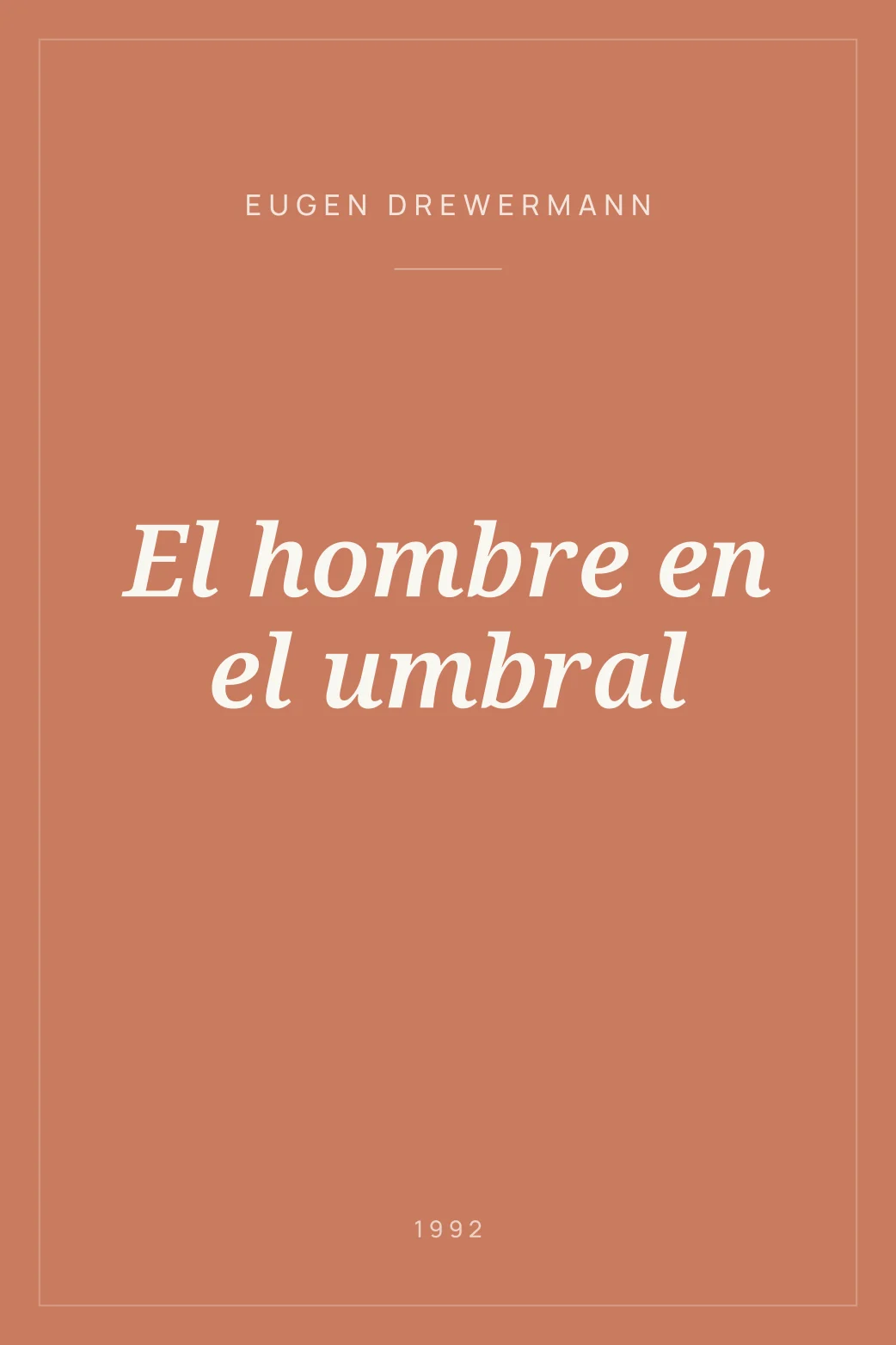 Portada de El hombre en el umbral