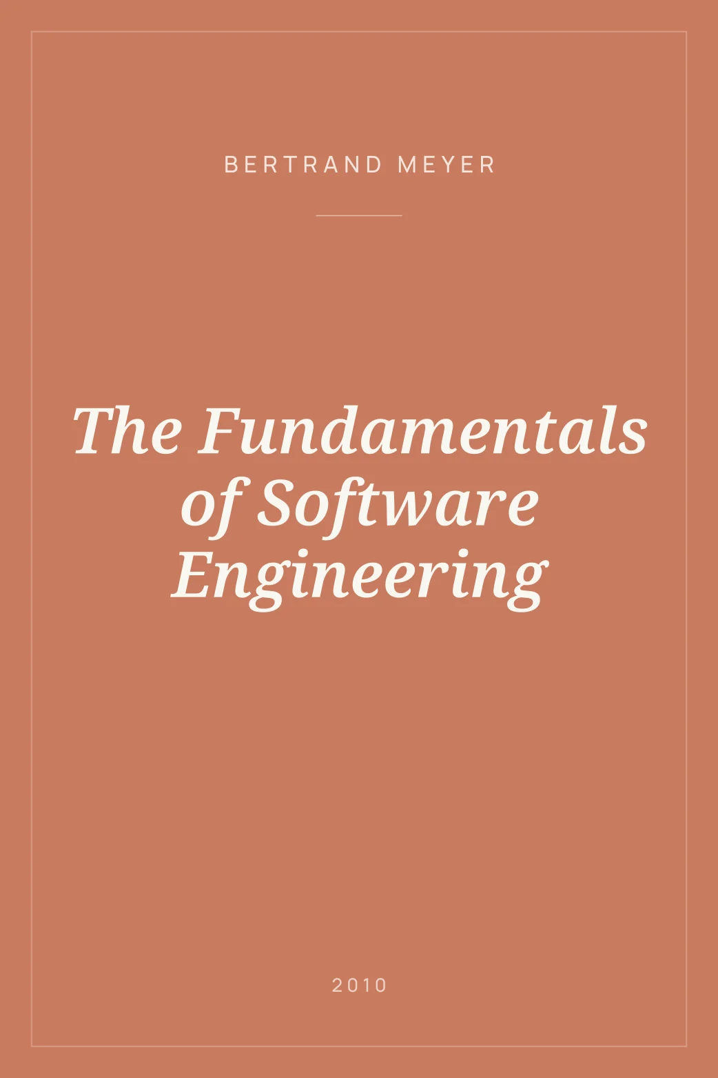 Portada de The Fundamentals of Software Engineering