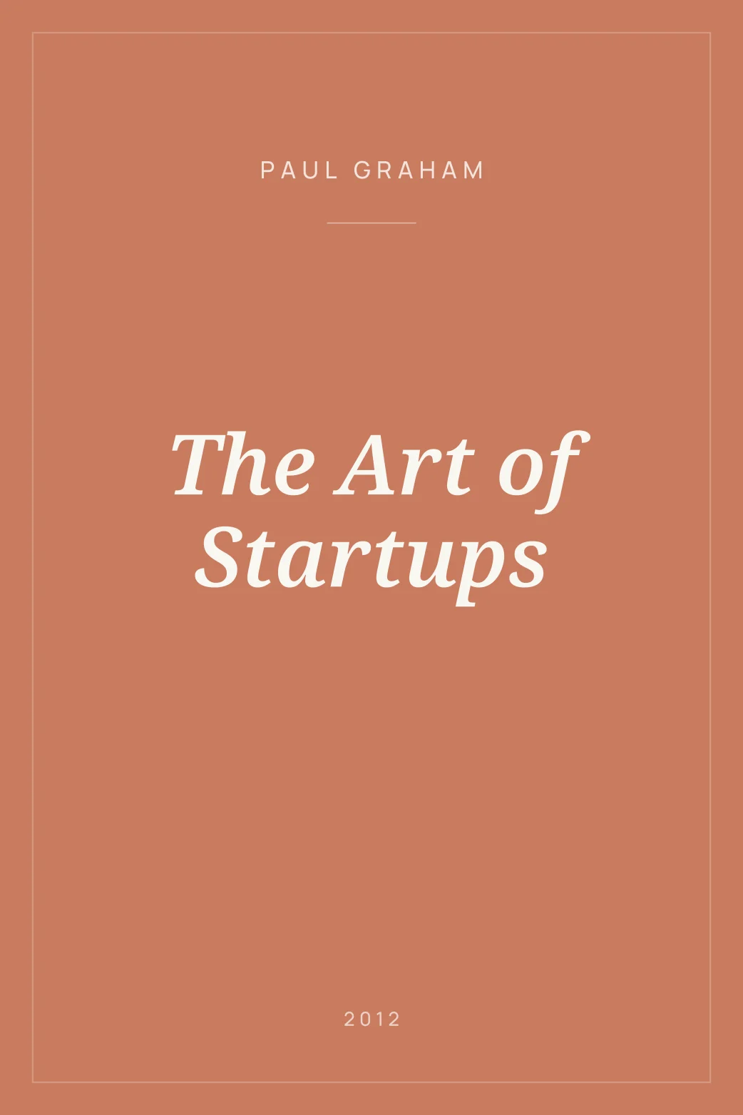 Portada de The Art of Startups