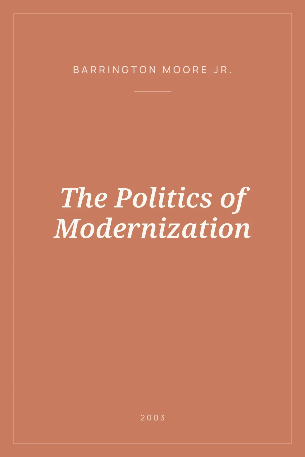 Portada de The Politics of Modernization
