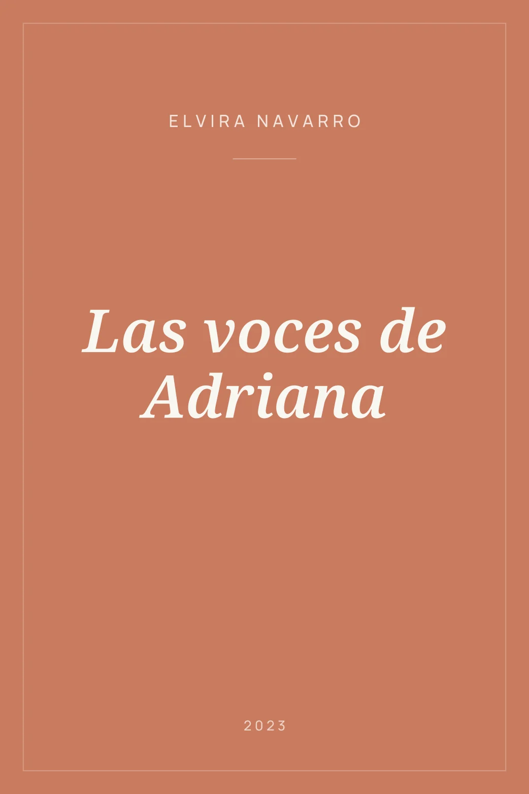 Portada de Las voces de Adriana
