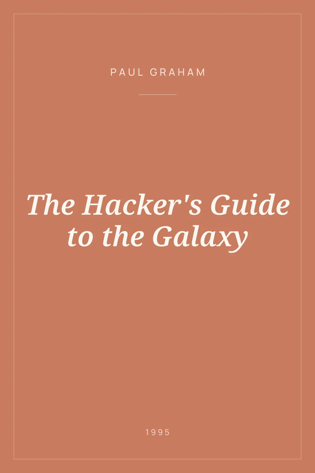 Portada de The Hacker's Guide to the Galaxy