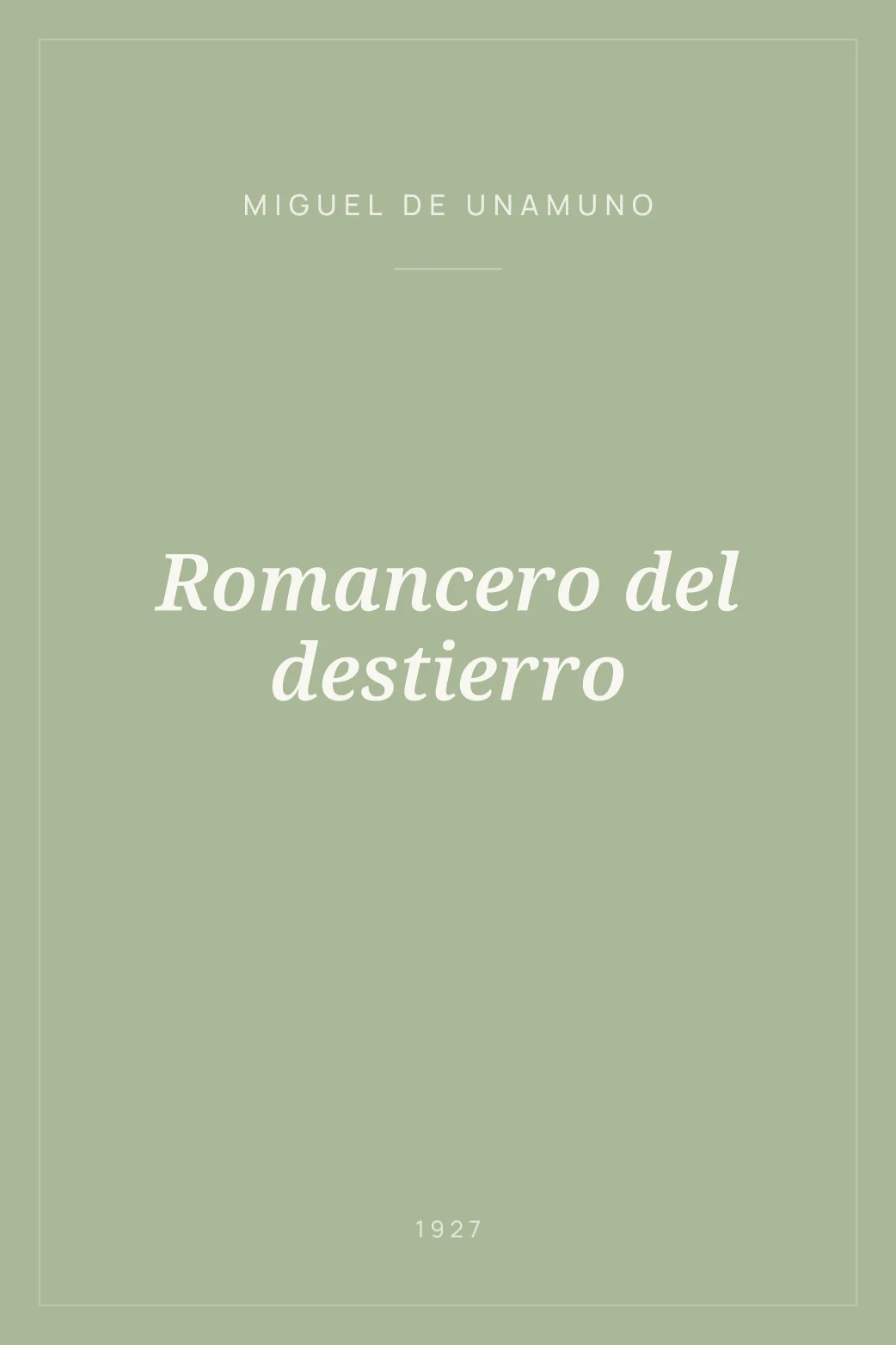 Portada de Romancero del destierro