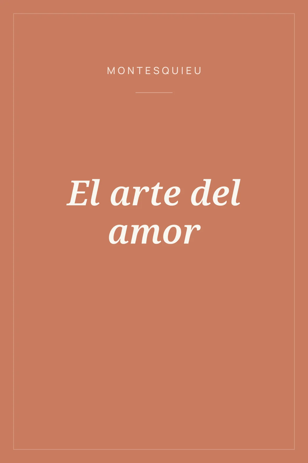 Portada de El arte del amor