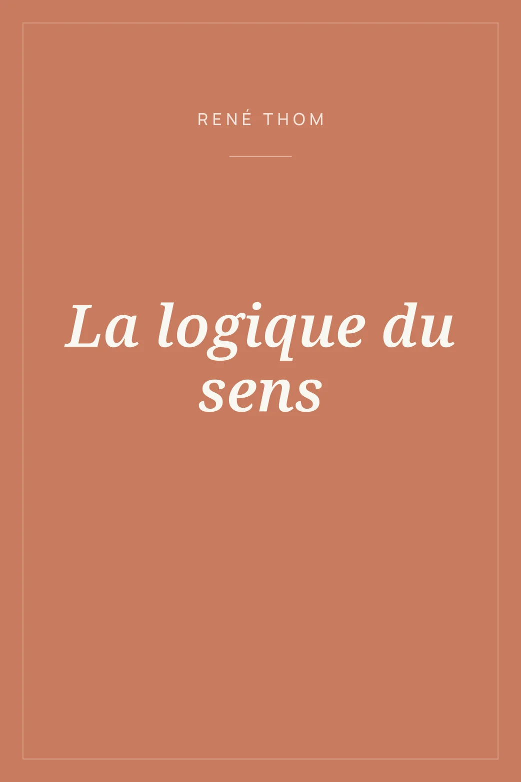 Portada de La logique du sens