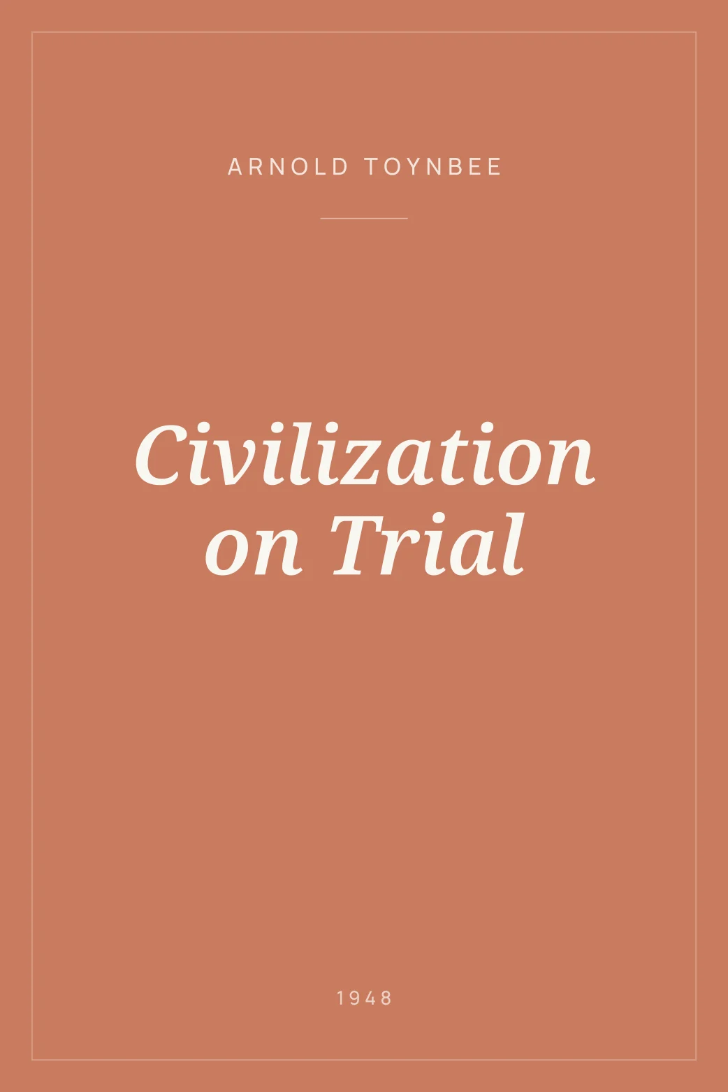 Portada de Civilization on Trial