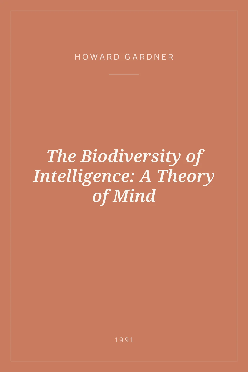 Portada de The Biodiversity of Intelligence: A Theory of Mind