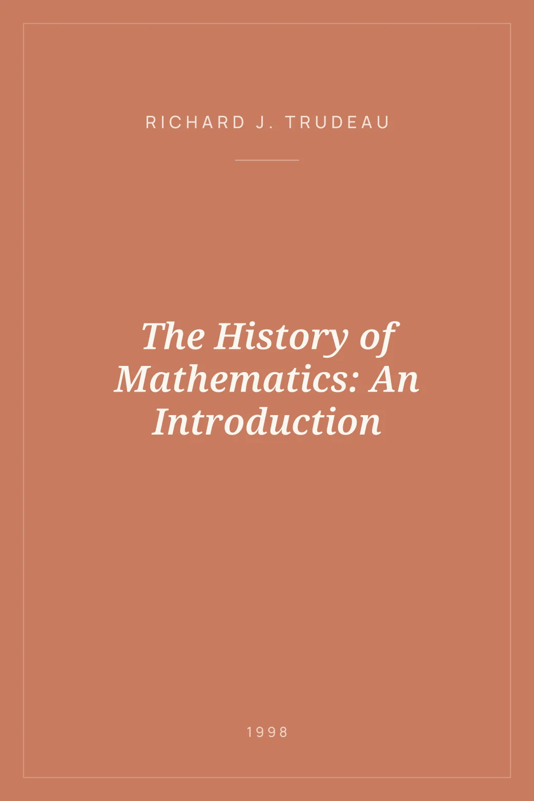 Portada de The History of Mathematics: An Introduction
