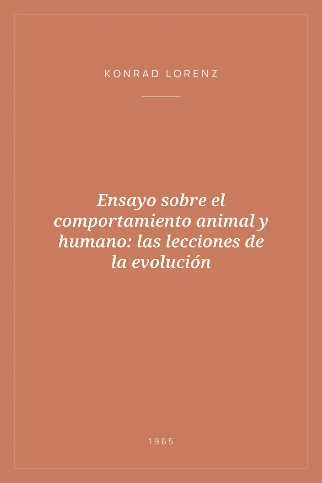 Portada de Ensayo sobre el comportamiento animal y humano: las lecciones de la evolución