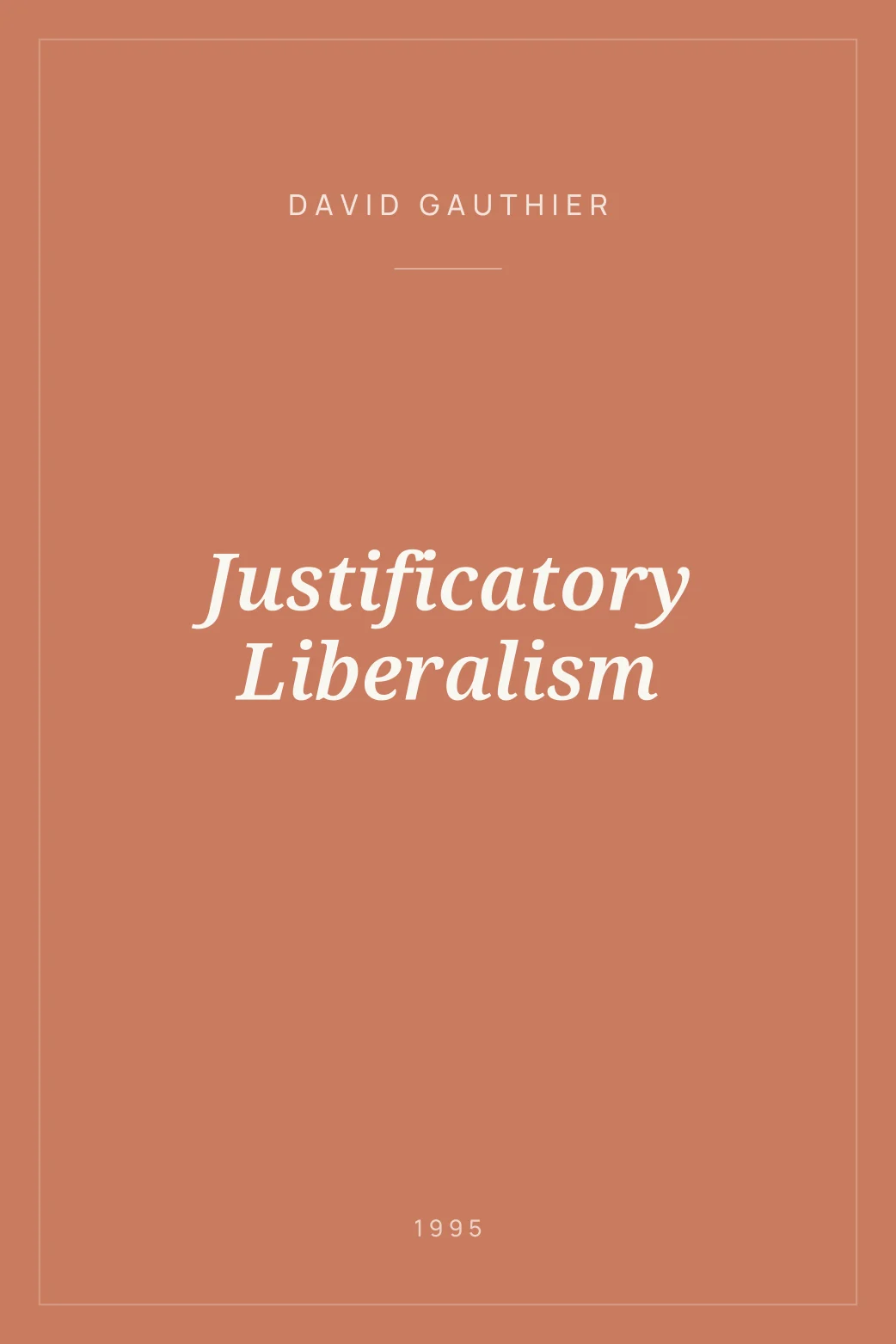 Portada de Justificatory Liberalism