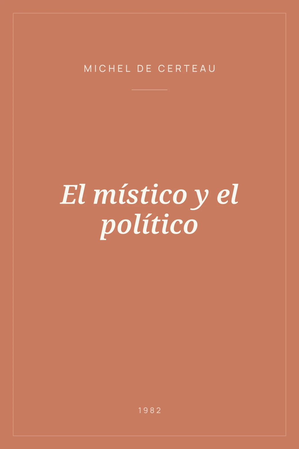 Portada de El místico y el político
