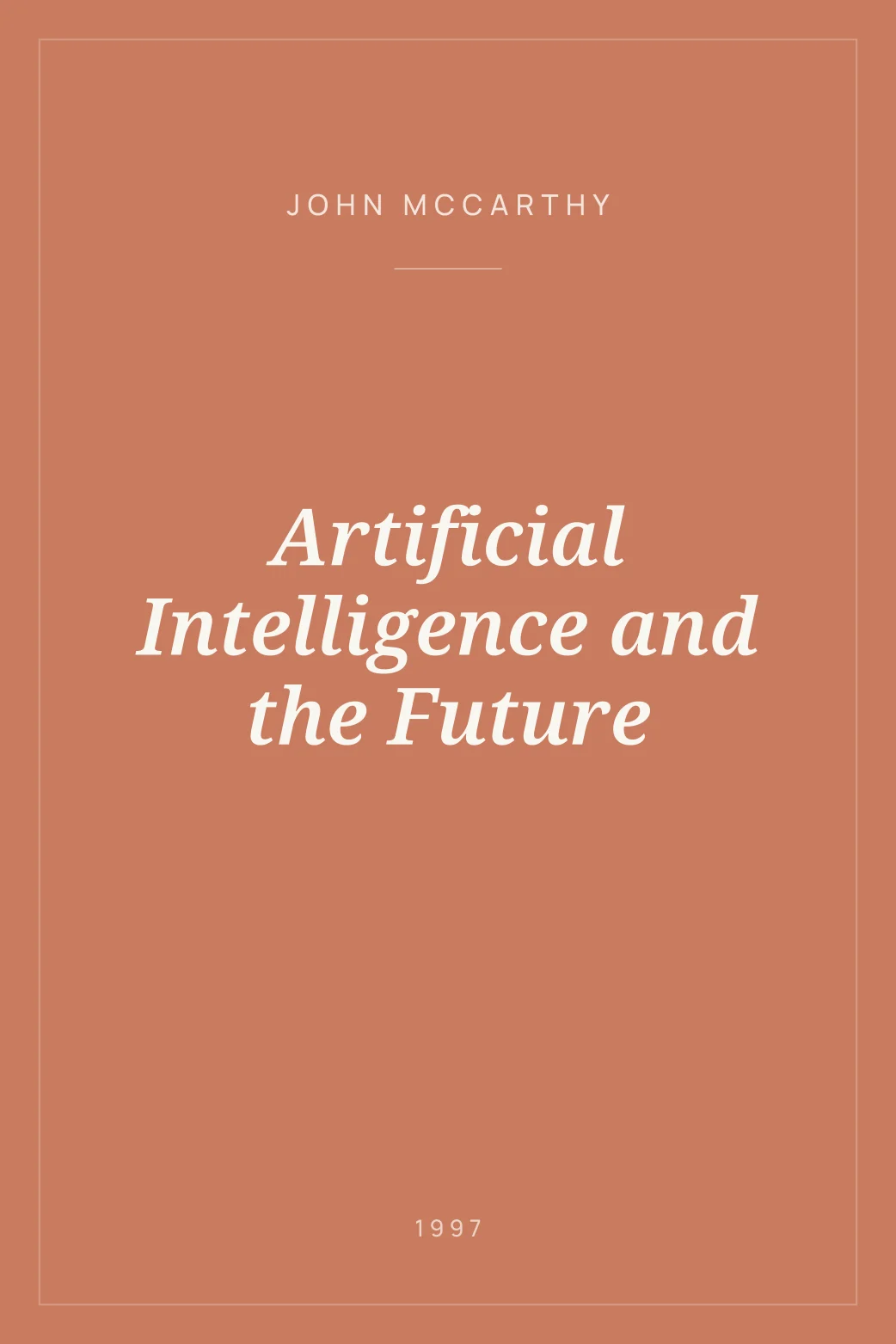 Portada de Artificial Intelligence and the Future