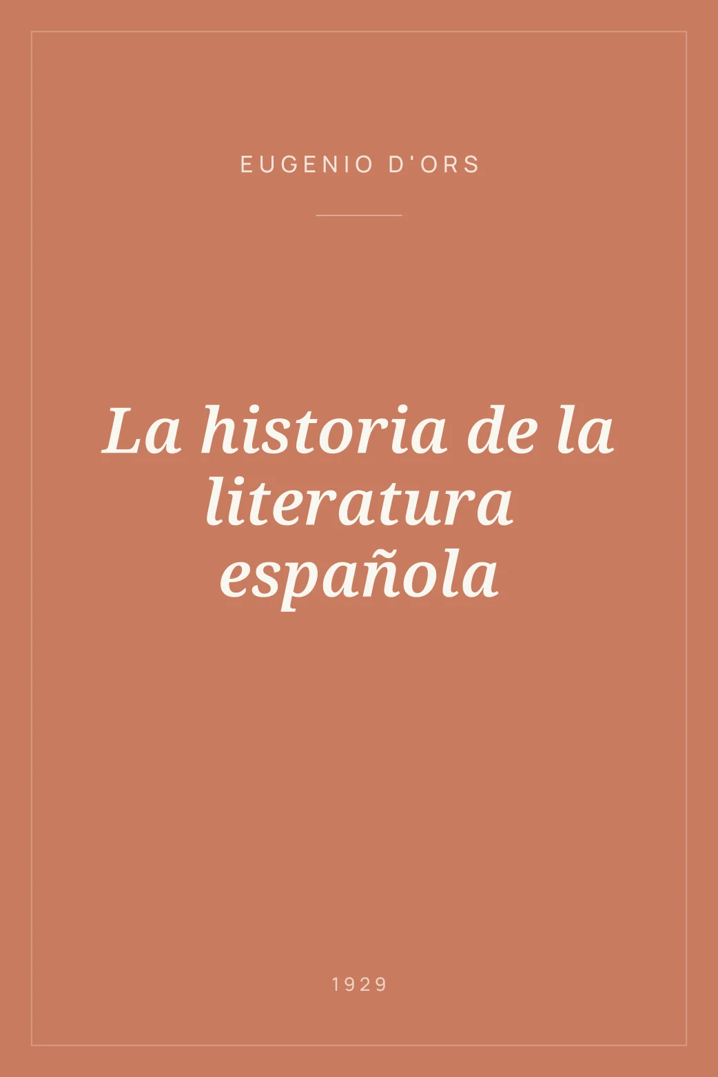 Portada de La historia de la literatura española