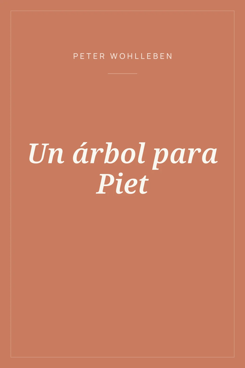 Portada de Un árbol para Piet