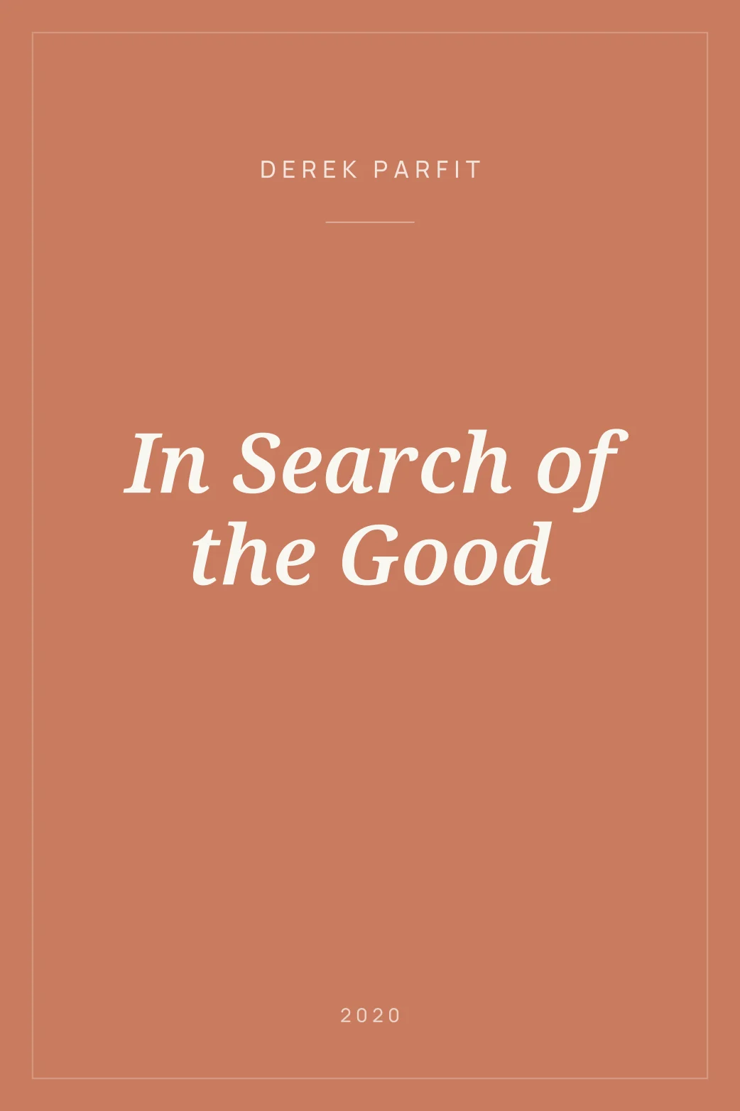Portada de In Search of the Good