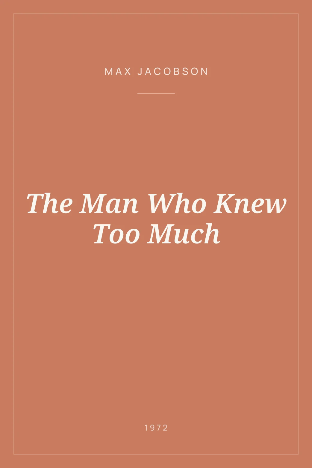 Portada de The Man Who Knew Too Much