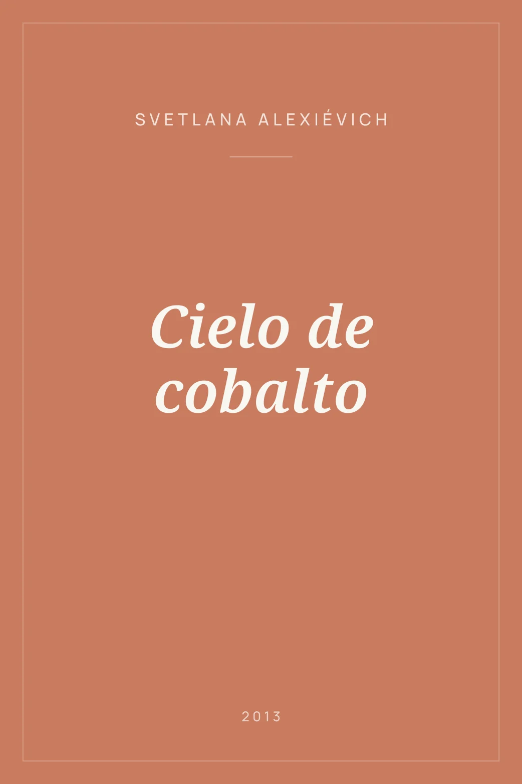 Portada de Cielo de cobalto
