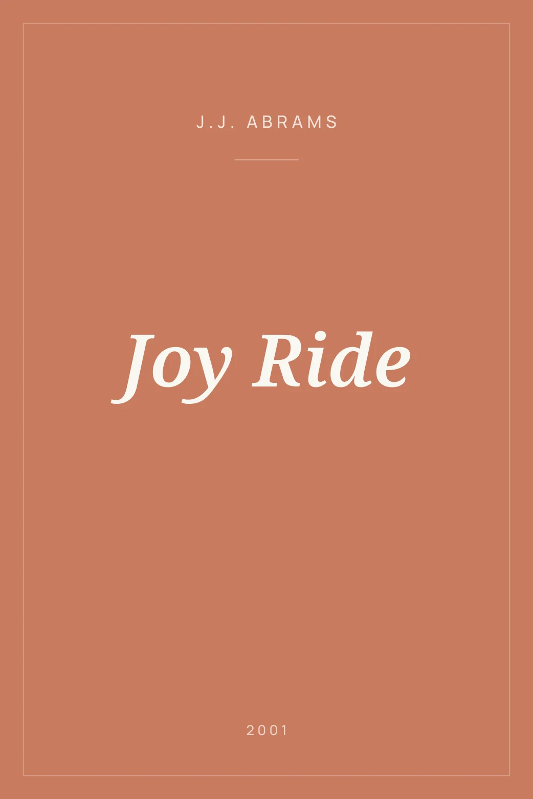 Portada de Joy Ride