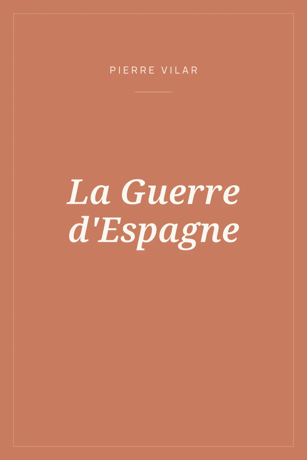 Portada de La Guerre d'Espagne