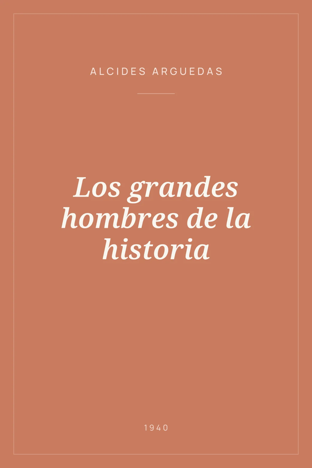 Portada de Los grandes hombres de la historia