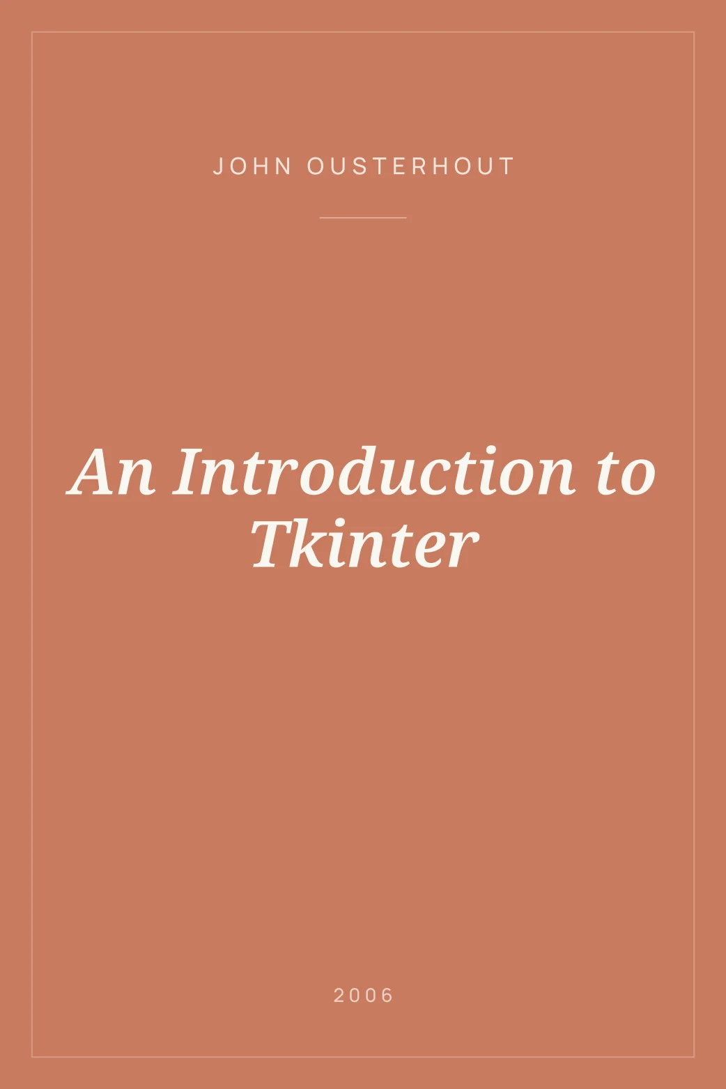 Portada de An Introduction to Tkinter