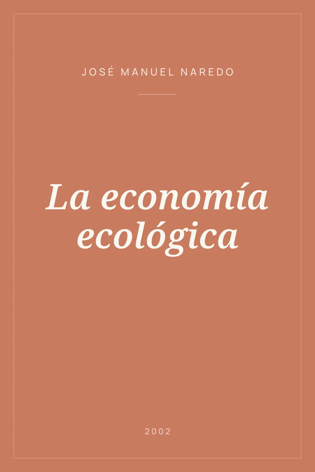 Portada de La economía ecológica