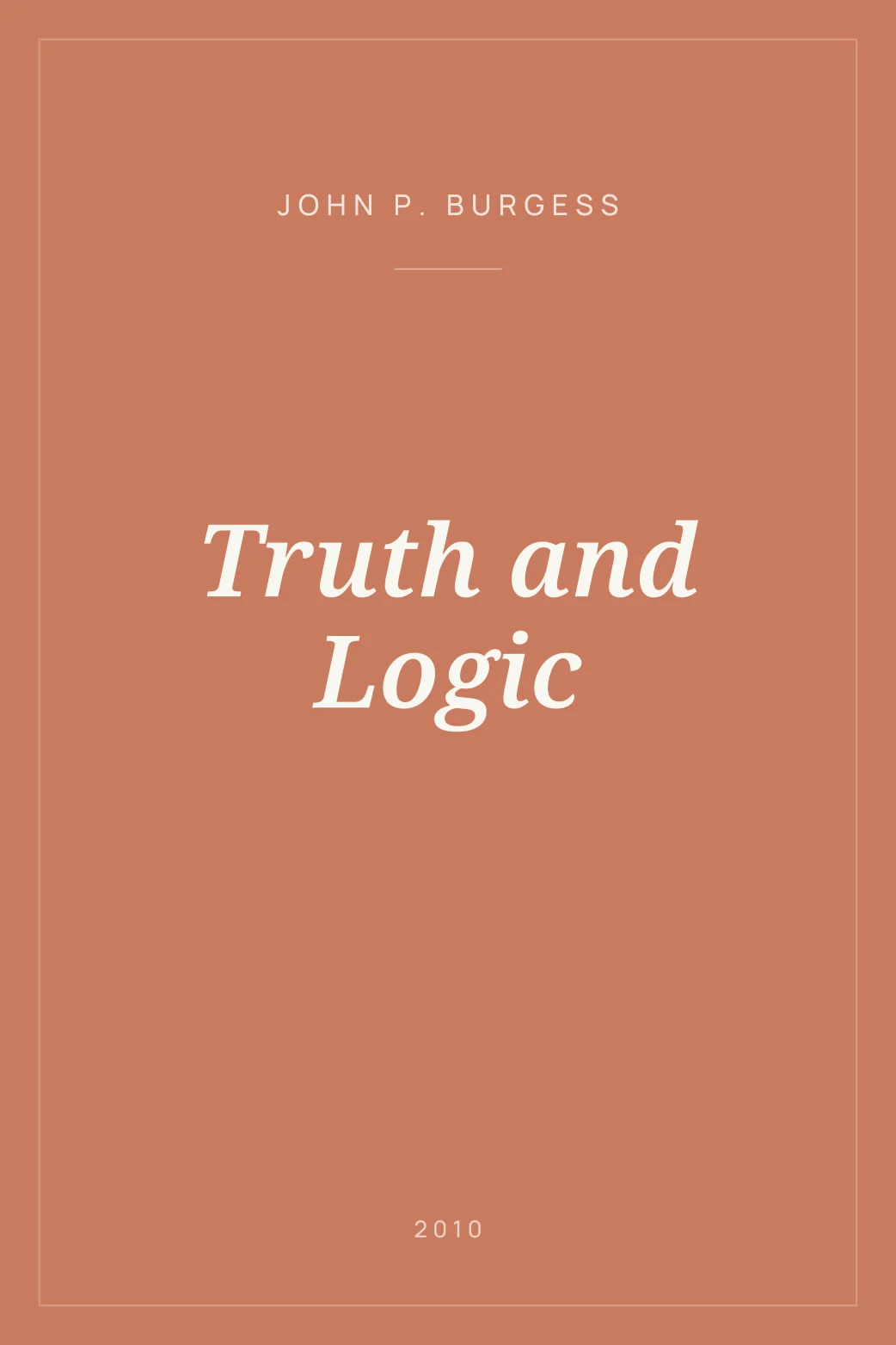Portada de Truth and Logic