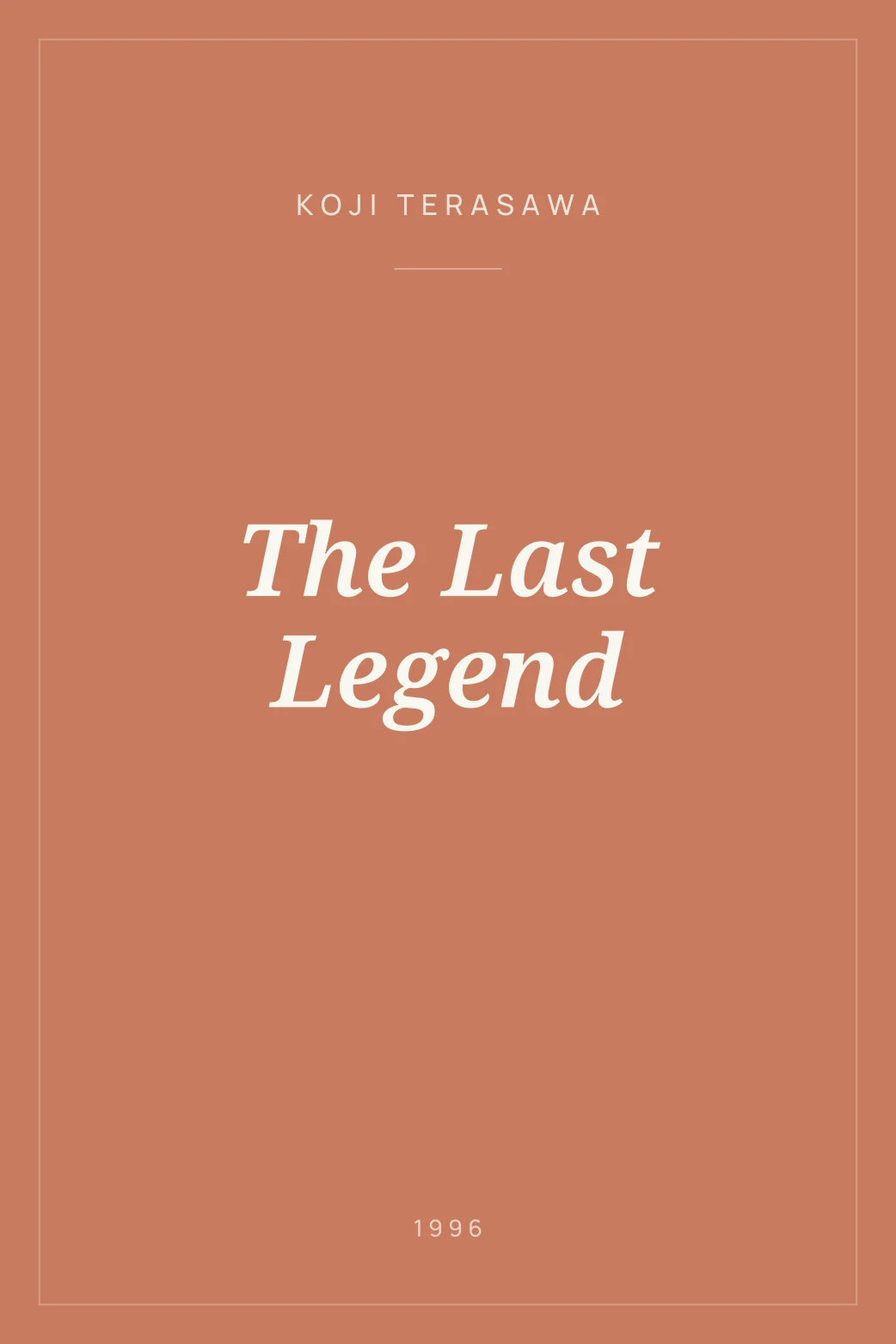Portada de The Last Legend
