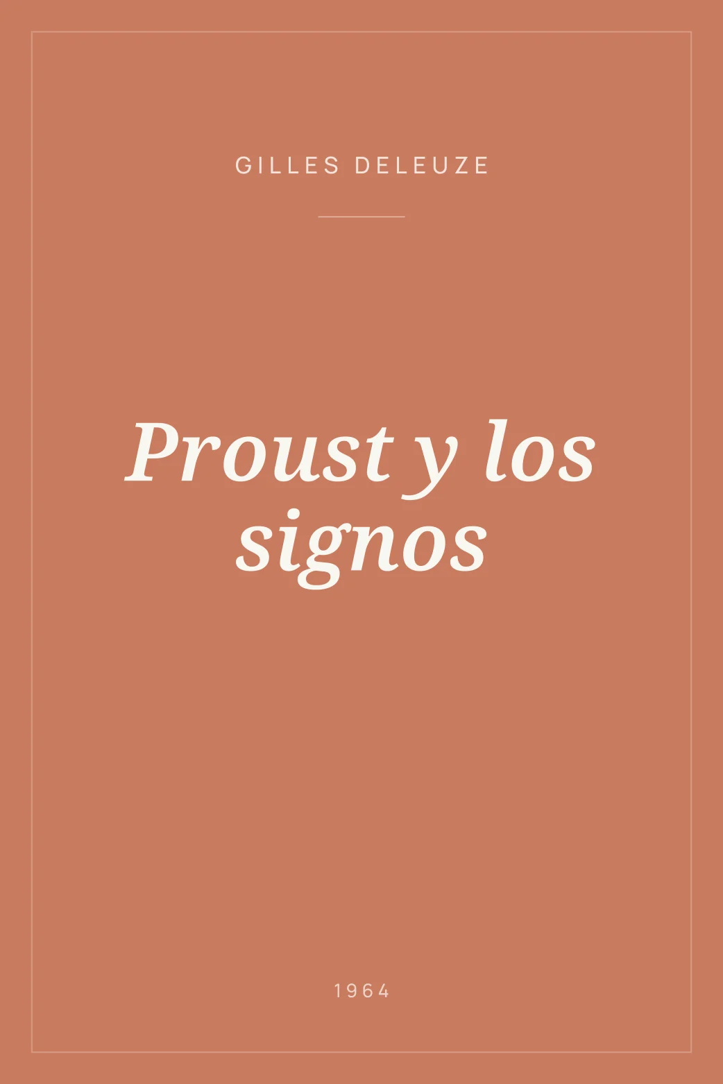 Portada de Proust y los signos