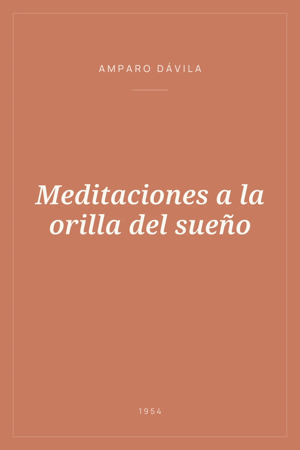 Portada de Meditaciones a la orilla del sueño