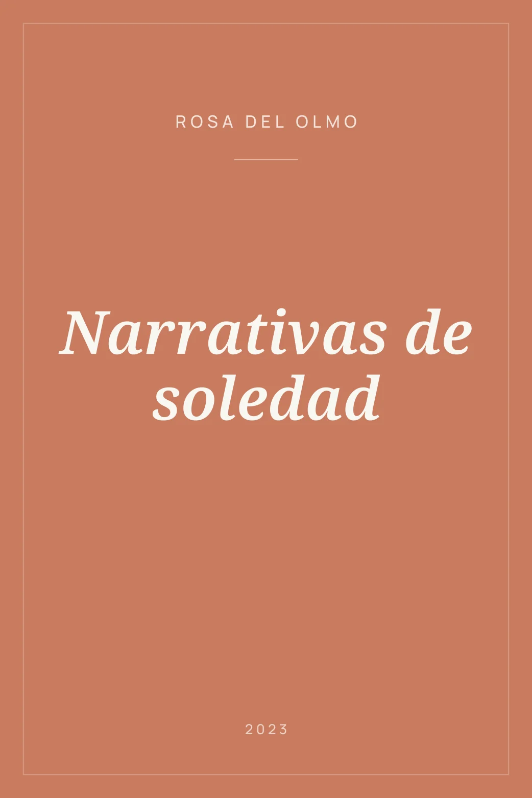 Portada de Narrativas de soledad